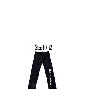 Champion Kids Black Logo Leggings